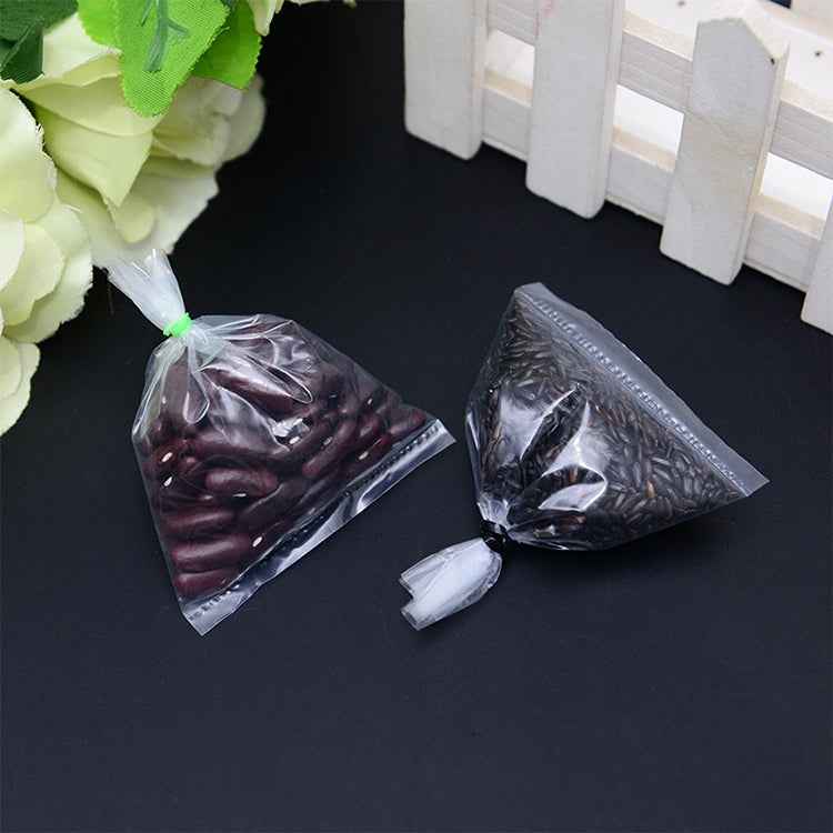 100 PCS Sealer Closer Machine Special Transparent Plastic Bag with Customized Logo & Design, Size: 18cm x 26cm