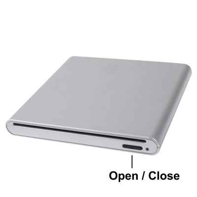 USB 2.0 Slim Aluminum Alloy Portable Slot-in External DVD-RW Drive, Plug and Play