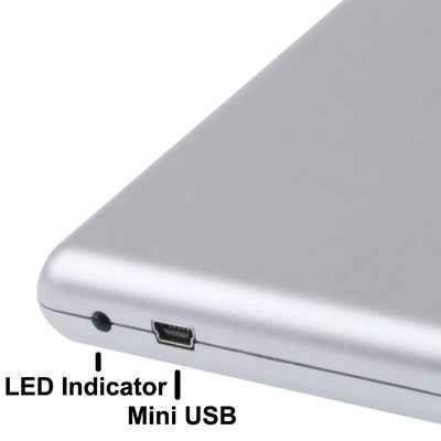 USB 2.0 Slim Aluminum Alloy Portable Slot-in External DVD-RW Drive, Plug and Play