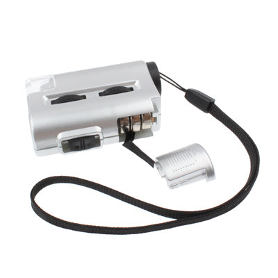 Pocket 30X-60X Microscope with 2-LED Lights / Money Detector Light