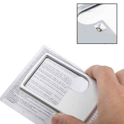 1 LED Illuminated Credit Card Design 6X / 3X Jewelry Magnifier