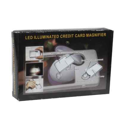 1 LED Illuminated Credit Card Design 6X / 3X Jewelry Magnifier