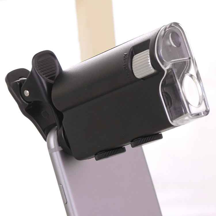 60X-100X Times Phone Microscope Clip Magnifying Jewelry Loupe With LED Light