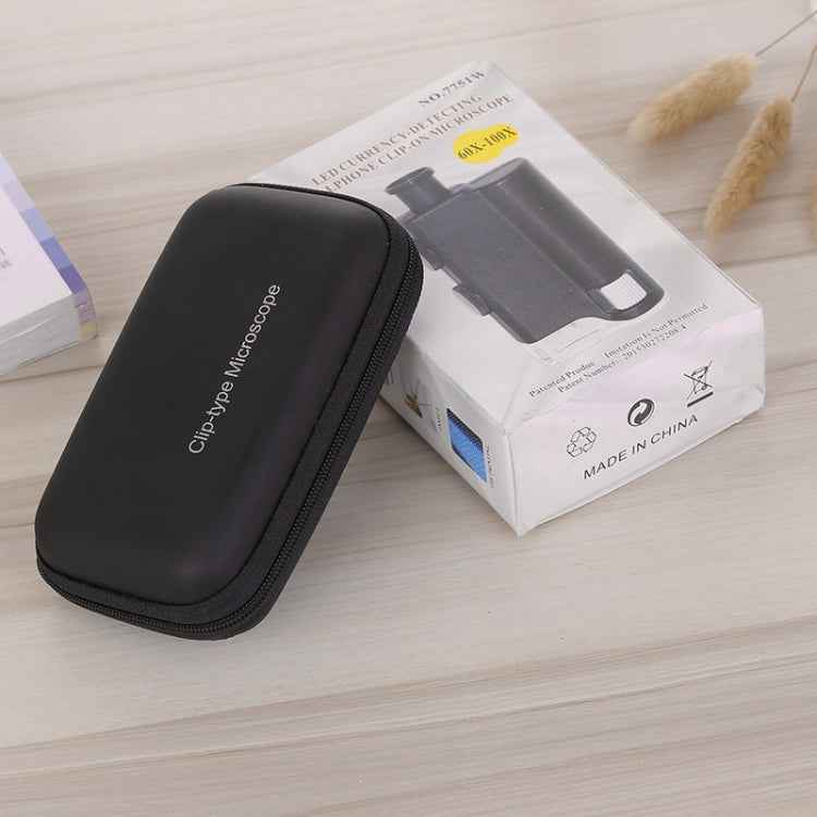 60X-100X Times Phone Microscope Clip Magnifying Jewelry Loupe With LED Light