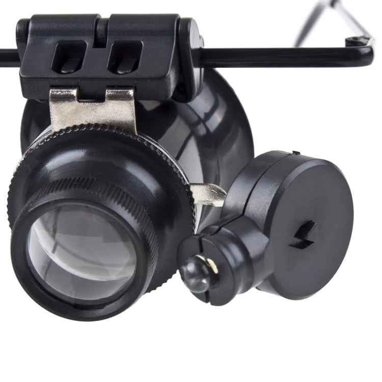 20X Glasses Type Watch Repair Loupe Magnifier with LED Light