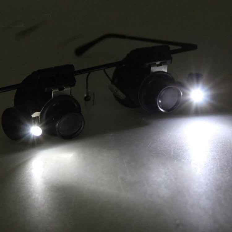 20X Glasses Type Watch Repair Loupe Magnifier with LED Light