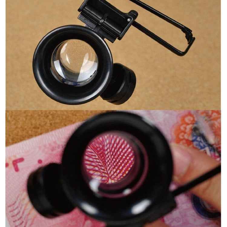 20X Glasses Type Watch Repair Loupe Magnifier with LED Light