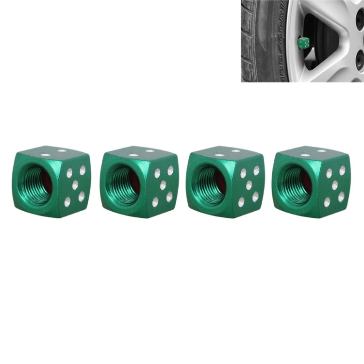 Universal 8mm Dice Style Aluminium Alloy Car Tire Valve Caps, Pack of 4, Dice Style 5, Dice Style 5, Dice Style 4, Dice Style, Dice Shape 5