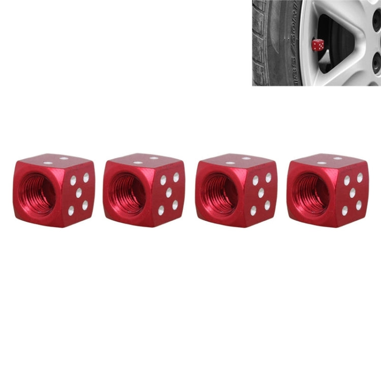 Universal 8mm Dice Style Aluminium Alloy Car Tire Valve Caps, Pack of 4, Dice Style, Dice Shape 5, Dice Style 5, Dice Style 5, Dice Style 4