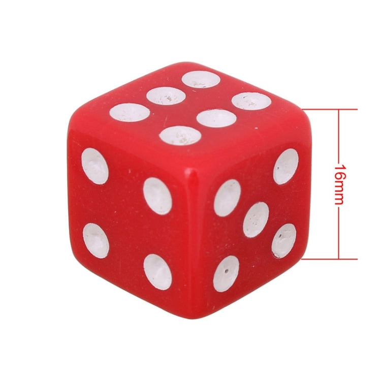 Universal 8mm Dice Style Plastic Car Tire Valve Caps, Pack of 4, Dice Shape 3, Dice Style 3