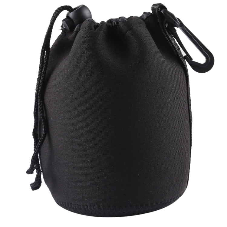 Neoprene SLR Camera Lens Carrying Bag Pouch Bag with Carabiner, Size: 10x14cm