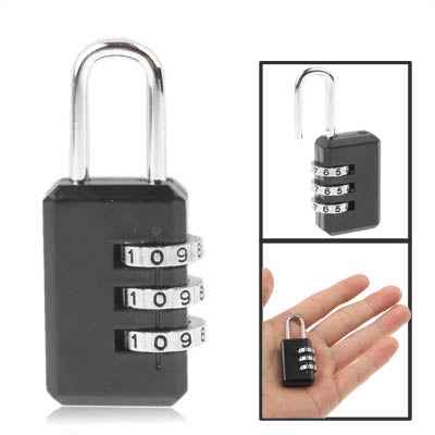 3 Digit Resettable Combination Security Travel Lock