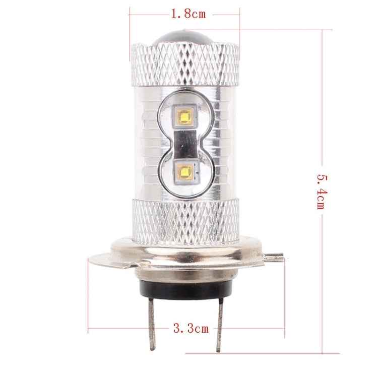 H7 50W 750LM 6500K White Light 10-3535-LEDs Car Foglight , Constant Current , DC12-24V