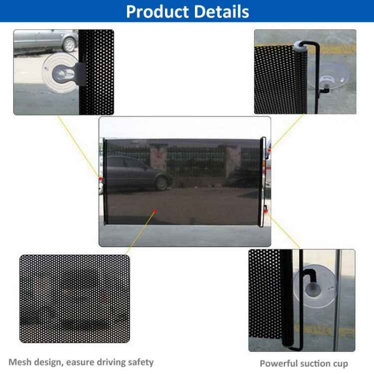 Retractable Car Window Sun Shade for Automobile Front Windshield, Size: 125cm x 58cm, Random Color Delivery