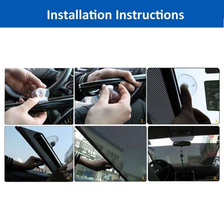 Retractable Car Window Sun Shade for Automobile Back Windshield, Size: 125cm x 45cm, Random Color Delivery