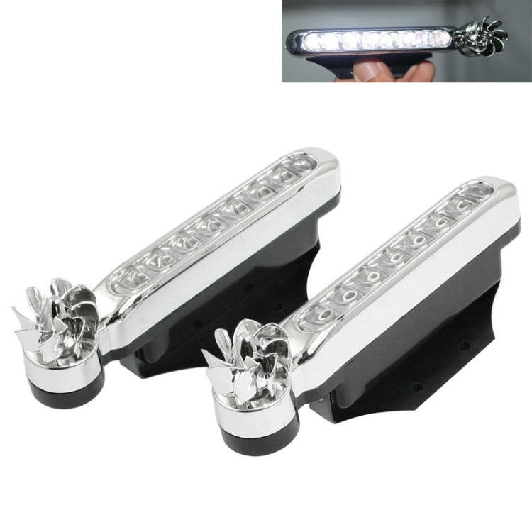 2 PCS 8 LED Bulbs Wind Powered Decorative Car Lights