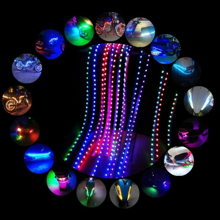 5 PCS Normally-on Style 45 LED 3528 SMD Waterproof Flexible Car Strip Light for Car Decoration, DC 12V, Length: 45cm, 45cm+Yellow, 45cm+Dark Blue, 45cm+Green, 45cm+Ice blue, 45cm+Pink, 45cm+Red, 45cm+White