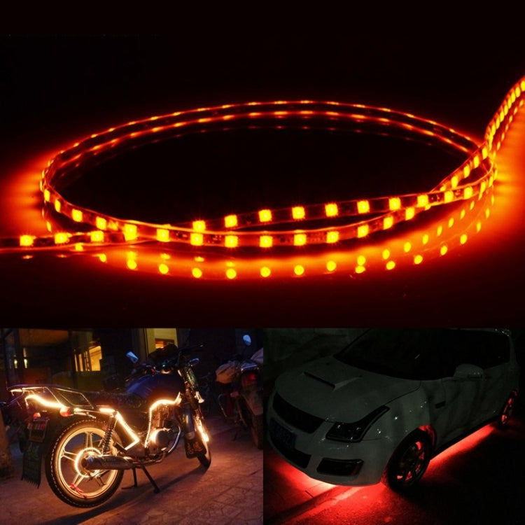 5 PCS Normally-on Style 45 LED 3528 SMD Waterproof Flexible Car Strip Light for Car Decoration, DC 12V, Length: 45cm, 45cm+White, 45cm+Yellow, 45cm+Dark Blue, 45cm+Green, 45cm+Ice blue, 45cm+Pink, 45cm+Red