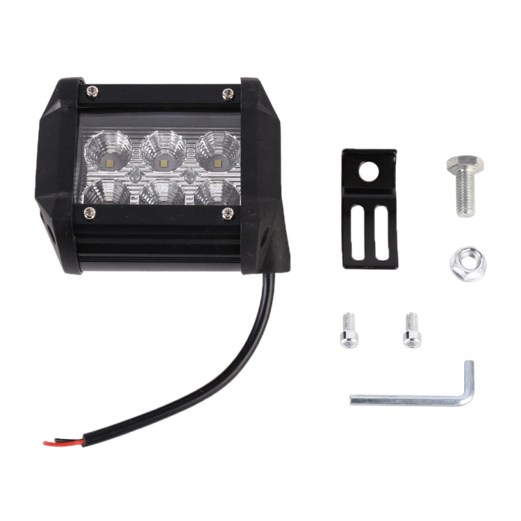 18W 6 LED White Light Floodlight Engineering Lamp / Waterproof IP67 SUVs Light, DC 10-30V