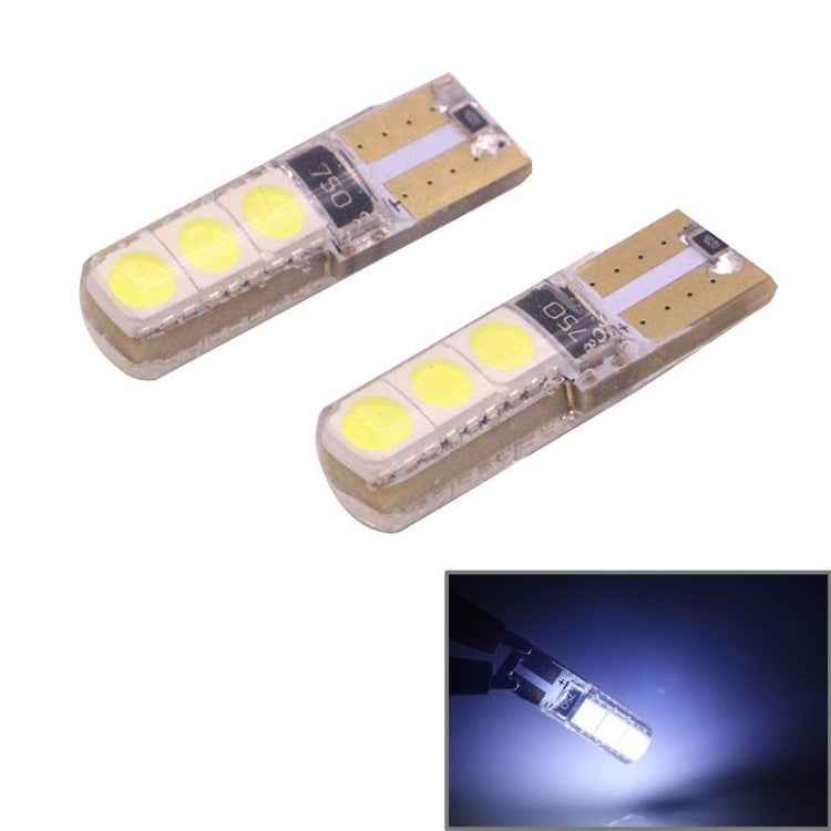 2 PCS T10 2W 120-140LM 6 LED Ice Blue 5050 LED Brake Light for Vehicles, DC12V