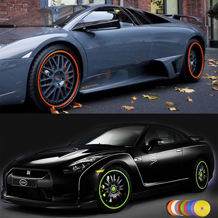 Universal Decorative Scratchproof Stickup 8M Flexible Car Wheel Hub TRIM Mouldings Decoration Strip, 8m, 15 inch