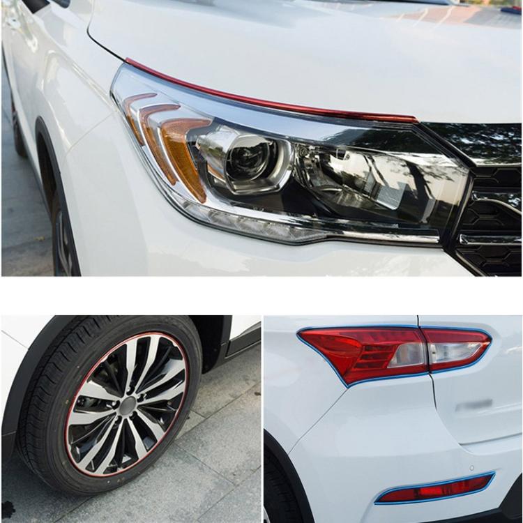 Universal Decorative Scratchproof Stickup 8M Flexible Car Wheel Hub TRIM Mouldings Decoration Strip, 8m, 15 inch