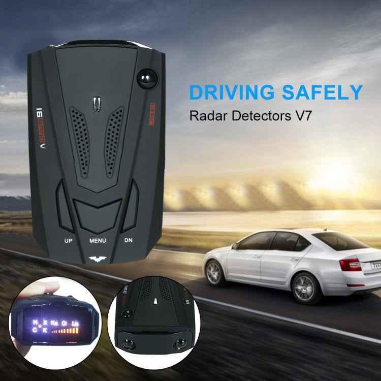 V7 Car Anti-Police Radar Detector 360 Protection Defense Laser Detection, Built-in Russian & English Voice Broadcast, V7 (Black), V7 (Dark Blue)
