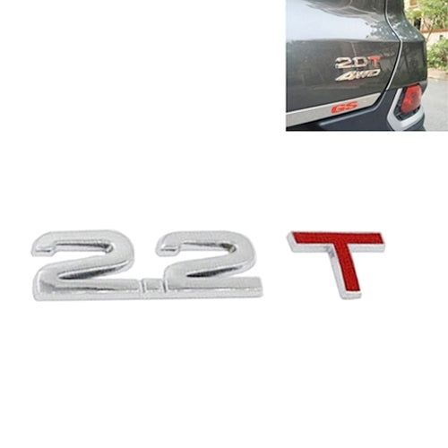 3D Universal Decal Chromed Metal Car Emblem Badge Sticker Car Trailer Gas Displacement Identification, Size: 8.5x2.5 cm, 2.8T, 3.0T, 1.6T, 1.8T, 2.0T, 2.2T, 2.4T, 2.5T