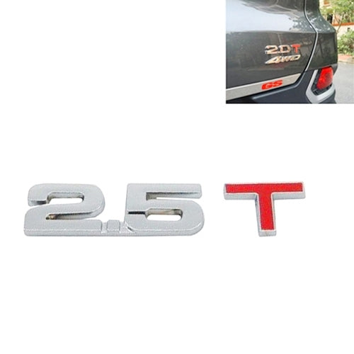 3D Universal Decal Chromed Metal Car Emblem Badge Sticker Car Trailer Gas Displacement Identification, Size: 8.5x2.5 cm, 2.8T, 3.0T, 1.6T, 1.8T, 2.0T, 2.2T, 2.4T, 2.5T