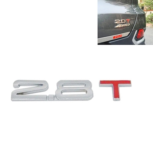 3D Universal Decal Chromed Metal Car Emblem Badge Sticker Car Trailer Gas Displacement Identification, Size: 8.5x2.5 cm, 2.8T, 3.0T, 1.6T, 1.8T, 2.0T, 2.2T, 2.4T, 2.5T
