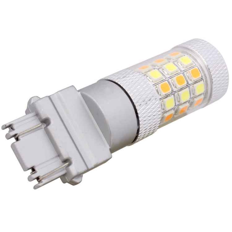T25 8W 420LM White + Yellow Light 42 LED 2835 SMD Car Brake Light Steering Light Bulb, DC 12V, T25