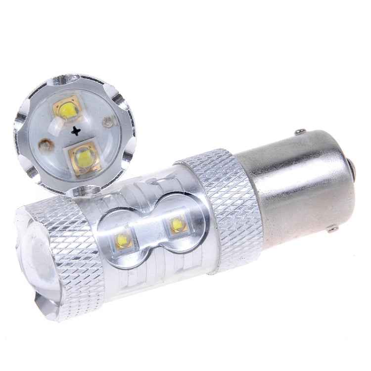 2PCS 1156/BA15S 650 Lumen 50W 10-3535-LEDs 6500K White Light Turn Signal Light, DC 12-24V