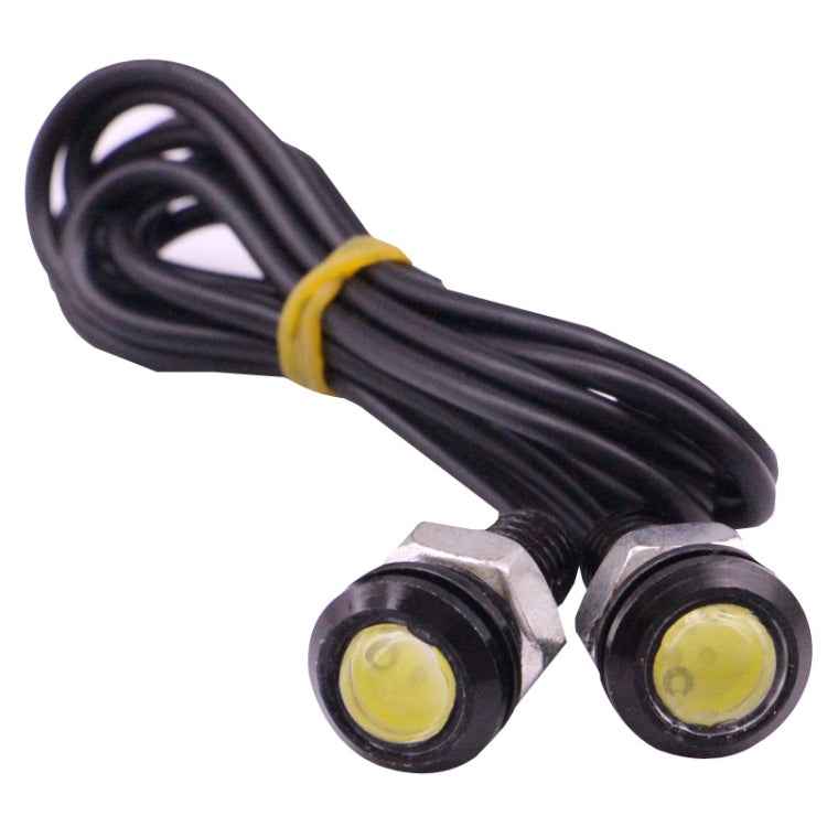 2 PCS 2x 2W Waterproof Eagle Eye Light White LED Light for Vehicles, Cable Length: 60cm