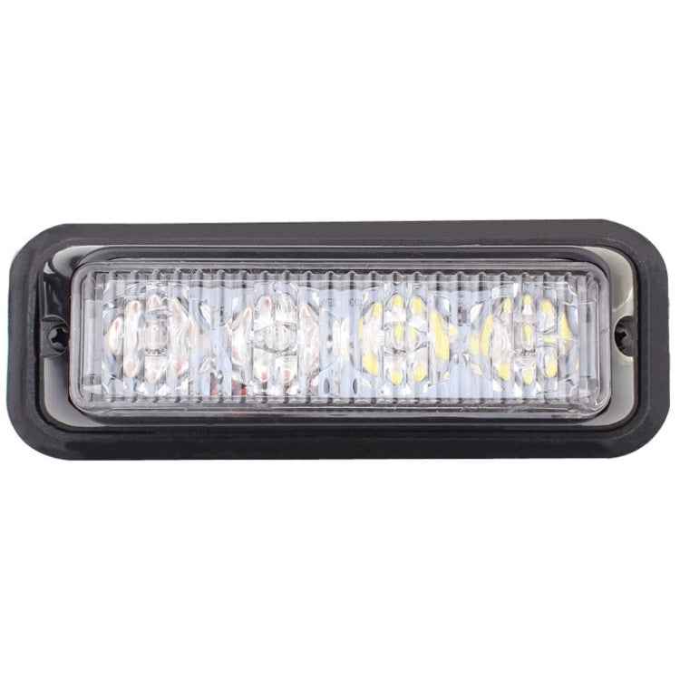 12W 720LM 6500K 635nm 4-LED Wired Car Flashing Warning Signal Lamp, DC12-24V, Wire Length: 95cm