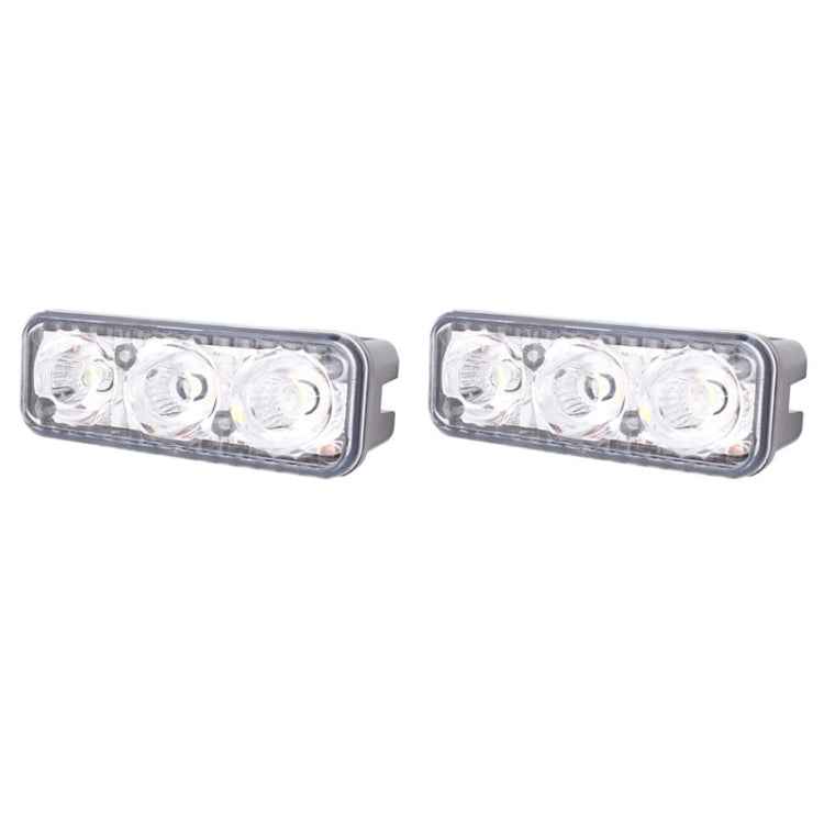 2 PCS MZ 9W 540LM 6500K 3-LED White Light Wired Car Daytime Running Light Fog Lamp, DC12-24V,Light Wire: 15cm