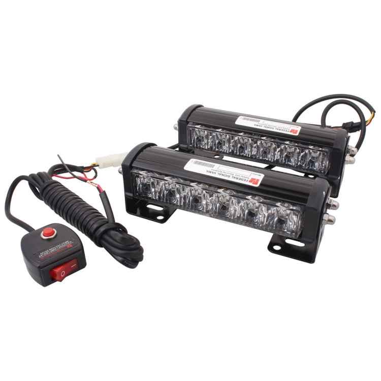 2 PCS 6 inch 6 LED 2 x 18W Car Flash Warning Light Yellow Change White Waterproof Emergency Light, DC 12V