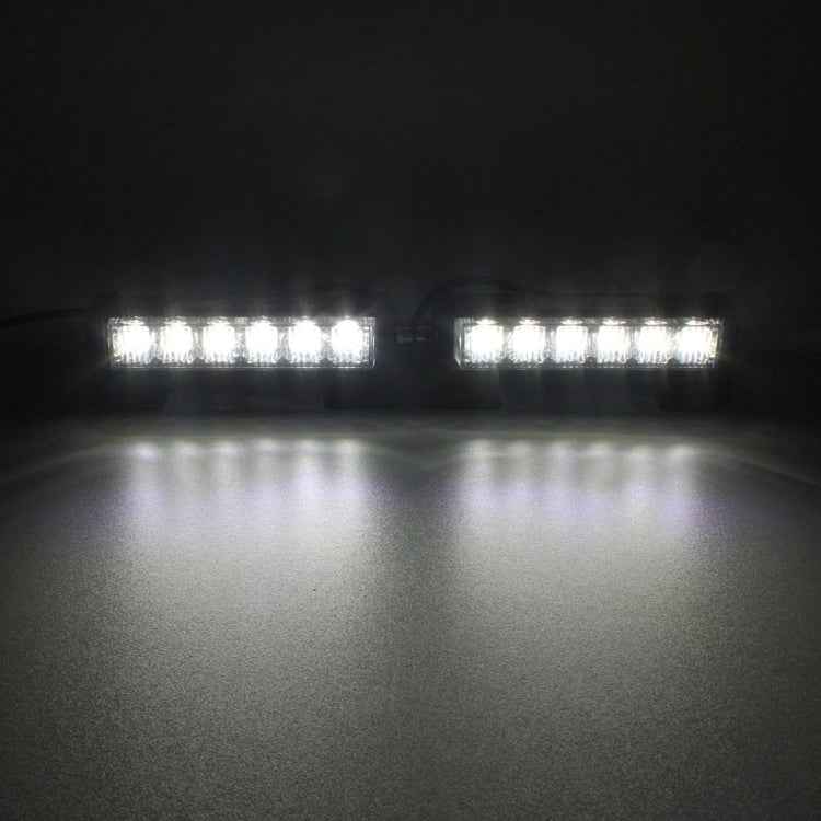 2 PCS 6 inch 6 LED 2 x 18W Car Flash Warning Light Yellow Change White Waterproof Emergency Light, DC 12V