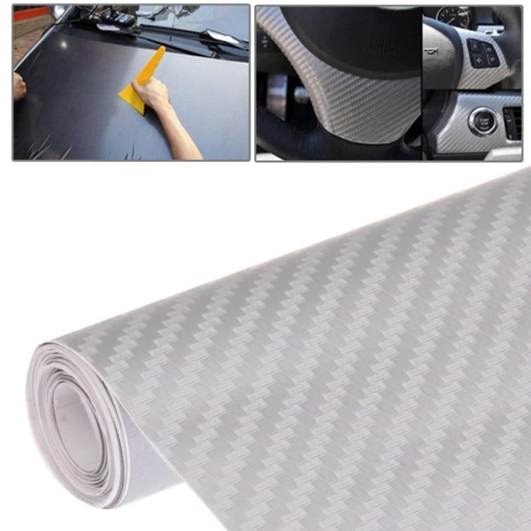 Car Decorative 3D Carbon Fiber PVC Sticker, Size: 127cm x 50cm