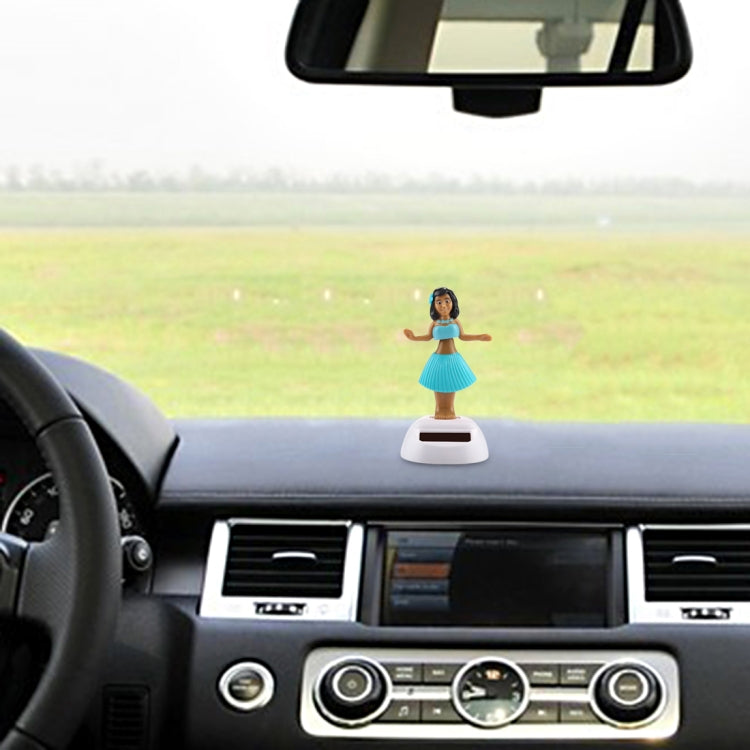 Solar Powered Bobble Head Dancing Toy Car Decoration Ornament Cute Hula Princess