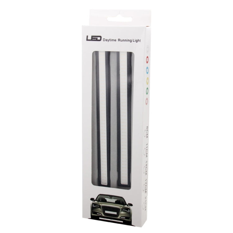 Lot de 2 barres lumineuses LED 6 W x 2 DRL pour voiture, feux de jour étanches, DC 12 V, lumière bleue NCD-17BK, lumière bleue ICE NCD-17BK