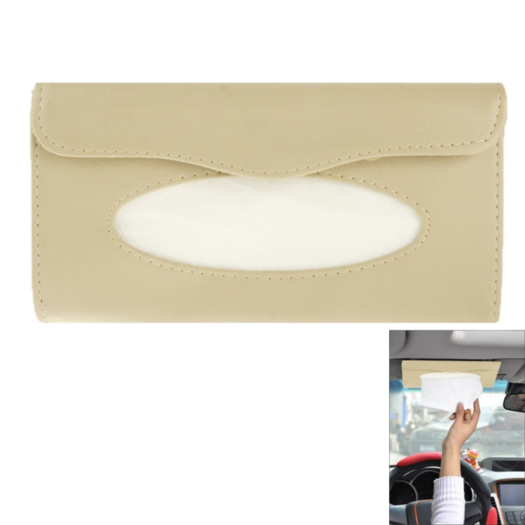 Elegant PU Leather Car Sun Visor Tissue Paper Holder Dispenser Box, Car Sun Visor Tissue Box, Black