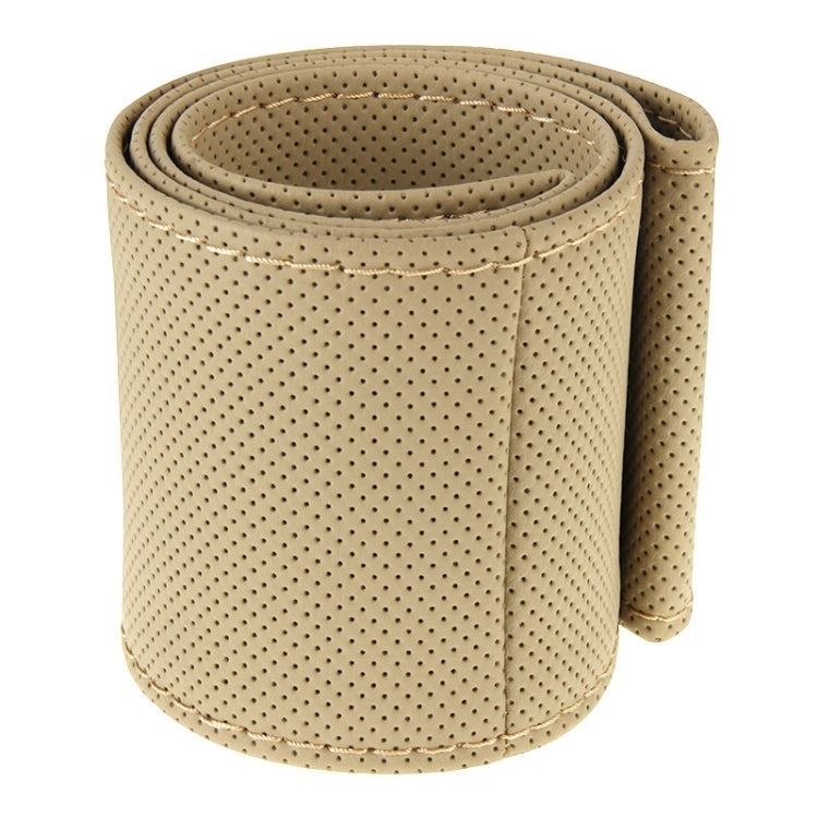 PU Leather Steering Wheel Cover With Needle and Thread, Size: 54x10.5cm, S-CMS-7771A, S-CMS-7771B