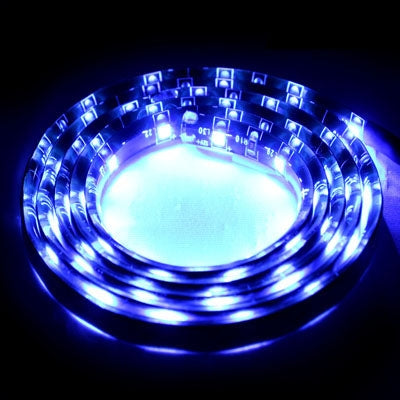 5 PCS 1.7W 60 LED 3528 SMD Waterproof Flexible Car Strip Light, DC 12V, Length: 1m, White Light, Blue Light