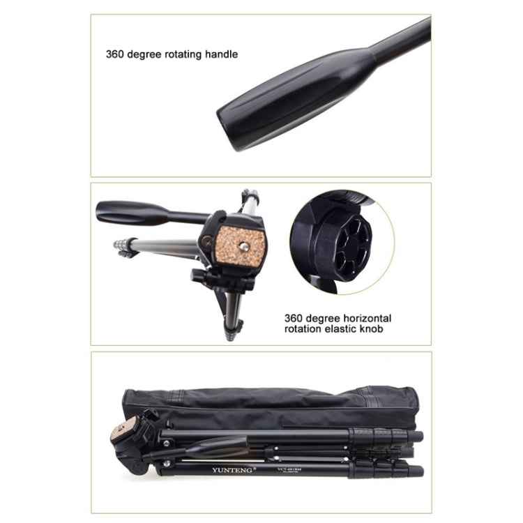 YUNTENG VCT-681 138cm SLR / Micro-SLR / Digital Cameras Tripod Stand, 4-Section Folding Aluminum Legs, Suitable for Canon / Nikon / Panasonic / Pentax / Casio / Sony / Fuji (Load Capacity: 3kg)