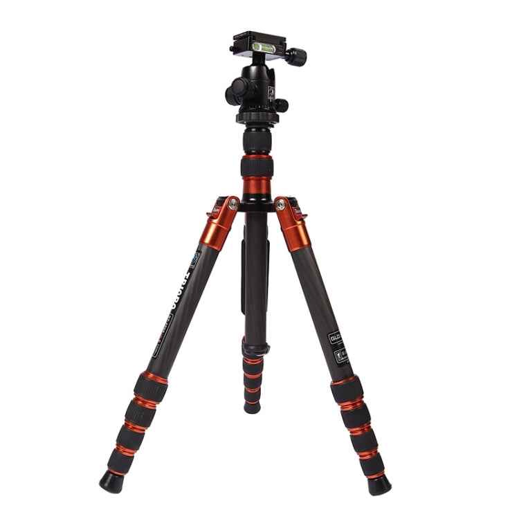 Triopo GT-2505x8.C Adjustable Portable Carbon Fiber Tripod with B-1 Aluminum Ball Head for Canon Nikon Sony DSLR Camera