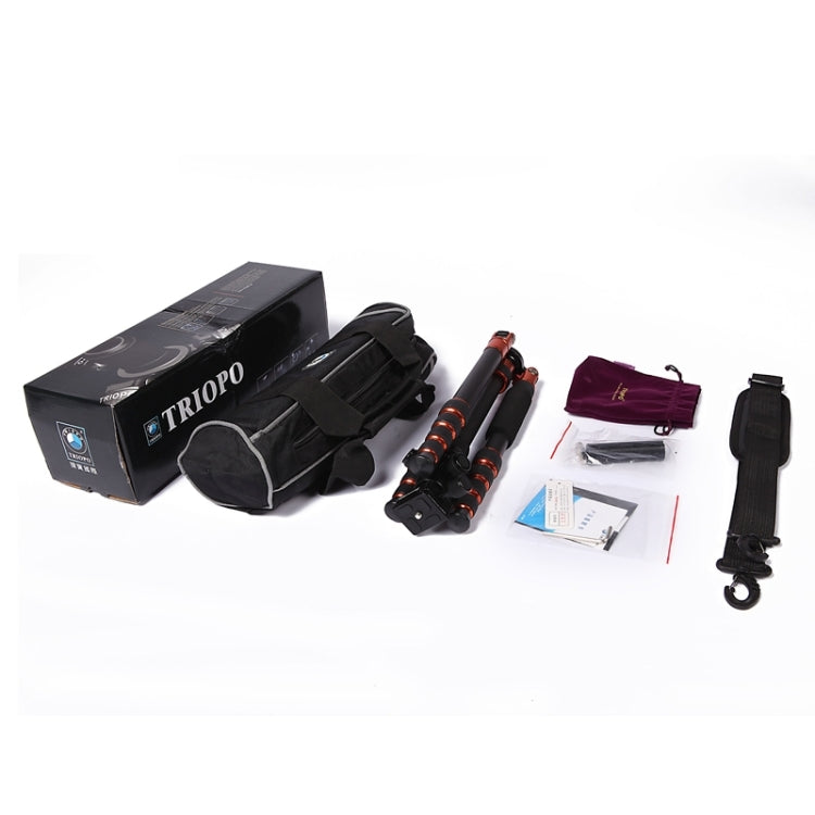 Triopo GT-2505x8.C Adjustable Portable Carbon Fiber Tripod with B-1 Aluminum Ball Head for Canon Nikon Sony DSLR Camera