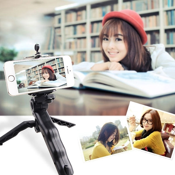 Portable Hand Grip / Mini Tripod Stand Steadicam Curve with Straight Clip for GoPro HERO 4 / 3 / 3+ / SJ4000 / SJ5000 / SJ6000 Sports DV / Digital Camera / iPhone , Galaxy and other Mobile Phone