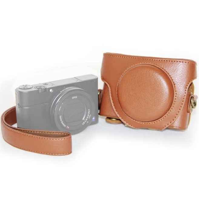 Retro Style PU Leather Camera Case Bag with Strap for Sony RX100 M3 / M4 / M5