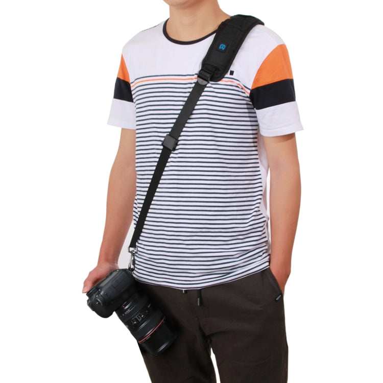 Quick Release Anti-Slip Soft Pad Nylon Single Shoulder Camera Strap with Metal Hook for SLR / DSLR Cameras