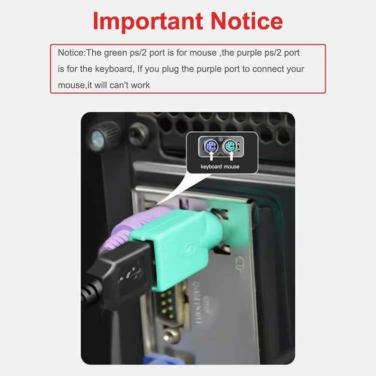 10 pcs USB Female to PS Male Convertor Plug